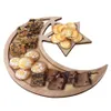 Plateau à Dessert creux Eid Mubarak, décorations musulmanes du Ramadan islamique Mubarak, plateau à Dessert à biscuits en bois, fournitures de fête 278A