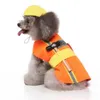 Kleding voor huisdieren Kostuums Hond Halloween Kostuum Herfst Winter Honden Grappige Ingenieur Rollenspel Met Hoed Aankleden Accessoires305t