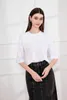 Women's T Shirts AS 2024 Summer Woman Boxy Tee Loose Desigh Lady Clothing 95% Cotton High Quality Fashion Look