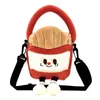 Evening Bags 2024 Cartoon Plush Fabric Women's Shoulder Crossbody Bag Fashion Lambs Wool Fluffy Fur Winter Female Designer Handbags