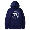 Aphex Twin Printedパーカースウェットシャツプルオーバーメンズコットンパーカー冬のファッション特大のストリートウェアトップ240313