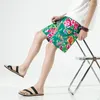 Shorts pour hommes été et femmes nord-est grande fleur style ethnique chinois décontracté plage