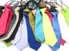 100pcs 25 renk erkek çocuk okulu düğün elastik kravatlar boyun tiessolid sade renkler çocuk okul kravat çocuğu y1937531019