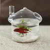 Svampformad hängande glas planter vas rumble fish tank terrarium container hem trädgård dekor 210409256r