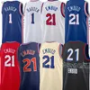 Fans Tops Basketbalshirts Heren Jersey Joel Harden 0 Tyrese Maxey Georges Niang 7 Isaiah Joe 3 Mac McClung Shirt JerH240313