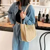 Summer Woven Bag Women's Fashion Niche Large Capacity Tote Bag Versatile One Shoulder Straw