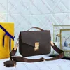 2-PCS Zestaw kobiet Tote Metis Elegancka projektant portretów torebek damskie torba na ramię brązowe kwiatowe skórki Messenger Crossbody torebka monety sprzęgła