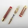 Перьевая ручка Jinhao Century 100, гальваническое покрытие из настоящего золота, полые чернильные ручки, плавно пишущее перо F для школы, офиса, бизнеса 240229
