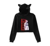 Anime hunter x hunter hisoka colheita topo hoodie adolescente meninas kawaii gato orelha recortada moletom curto com capuz pulôver feminino topos1037399