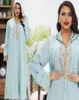 Women039s Bluzy Bluzy Caftan Marocain Abaya Dubai Turcja Islam Kaftan Sukienki Hidżab Afrykańskie sukienki dla kobiet RO7470840