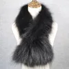 Style Luxurious Quality Women Real Fur Scarf Warm Soft Knitted Real Fur Shawl Wrap Natural Ring Scarves225y