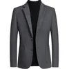 Męskie garnitury płaszcz z kurtką Blezer Slim Fit Męski stały kolor garnitur męski gęstość gęstości samotnych mężczyzn modne kurtki biznesowe