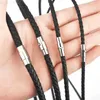 Anhänger Halsketten Männer-gemachte Leder Halskette Choker Schwarz Braun Geflochtene Seil Kette für Männer Frauen Einfache Schmuck Geschenke collier homme Magnetische L24313