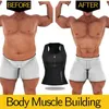 MÄNDER MIDSTRAINER Vest Slimming Body Shaper Compression Shirt Workout Tank Top Shapewear Fitness Underhirt Fat Burn Sauna Suit 240306