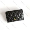 Portefeuille de luxe de mode femmes porte-cartes de créateur porte-monnaie canal portefeuille rabat en peau d'agneau classique Caviar sacs à main en cuir porte-carte de crédit Mini pochette