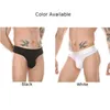 Cuecas masculinas sexy bulge bolsa briefs roupa interior de seda gelo elástico macio calcinha g-string t-back tangas masculino calcinha respirável