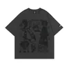 Vegorrs Mens Y2k T-shirt Kort ärm T-shirt Mens Anime Round Neck Loose Cotton Top 230925