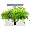 Smart Garden Hydroponics Growing System inomhus ört trädgårdssats Automatisk timing LED Grow Lights Vattenpump för hemblommor 240309