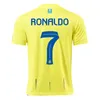 23 24 Al Nassr FC Soccer Jerseys Ronaldo Benzema 2023 2024ホームイエローCR7 MANE GONZALO MARTINEZ TALISCAファンバージョンメンズキッズキットフットボールAL-NASSR