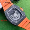 Montre Tourbillon Montre Machines Montre RM Rm011 Orange Storm Noir Céramique Édition Limitée 30 Pièces Mode Homme Loisirs Affaires Sport Montre Mécanique