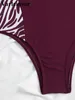 Badebekleidung S.XL Neu Spleißung mit hohem Ausschnitt an den Beinen Einteiliger Badeanzug Damen Badeanzug Monokini gepolsterter Badeanzug V5354 Wassersport 240311