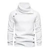 Men's Sweaters Autumn Winter England Style Wear Turtleneck Collar Jumper Casual Solid Colour Loose Sweater Coat Fahion