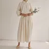 Werkjurken Katoenen gaas Damespak Elegant shirt met lantaarnmouwen Rokken Koreaans Japans Twee stuks Sets Sexy strandfeestoutfits