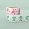 Custom Sticker Label Printing Waterproof Roll Synthetic Paper Adhesive Round Sticker for Packing Birthday Wedding 240229