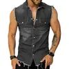 Men's Tank Tops 2024 Spring Summmer Mens Denim Vest Ripped Jean Jacket Coats Waistcoat Men Sleeveless Male S-Xxl