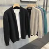 رجال سترات الخريف سترة محبوكة رجال ربيع رفيع النحال Cardigan المعاطف السببية الشتاء سستة صلبة knitwear B147