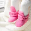 Boots SCEINRET Born Girls Winter Velvet Cotton Soft Anti-Slip Ankle Walking Warm Shoes