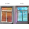 Folien 2/3/4 Meter Regenbogen-Fensterfolie, dekorative Einweg-Spiegelfolie, selbstklebende Folie, Blendung, Wärmekontrolle, reflektierende Solar-Fenstertönung