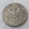 1907 немецкие Штаты BADEN 2 марки серебряная копия монеты латунные ремесленные украшения реплики монет украшения дома аксессуары2615
