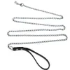 Duurzaam Anti-Bite Metalen Hondenketting Lood Voor Kleine Middelgrote Hond Keten Leash Handvat Leads PU Leer Ijzer huisdier Accessoires3227