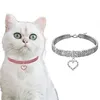 Collier de chien en strass, collier de chat mignon, collier de chien scintillant, bijoux pour animaux de compagnie, cristal diamant, collier élastique, fournitures pour animaux de compagnie 265K