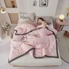 Conjuntos de edredons Cobertor de algodão macio colcha de verão Ar condicionado-Quarto Use estampado estampado Twin/Full/Queen150/180/200 roupa de cama de quarto de menino e menina YQ240313