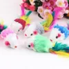 10Pcs Funny Soft Fleece False Mouse Cat Toys Colorful Feather Playing Kitten Toy Random Color12667