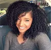 Lady Girl Short Kinky Curly Wigs Indian Brasilian Hair Simulation Human Hair Short Curly Wigs In Stock3227422