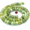 Pierres précieuses en vrac Jade vert naturel perles rondelles lisses en gros pierres précieuses pierre semi-précieuse pour la fabrication de bijoux bracelet collier