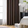 Curtains Both Sides 100% Polyester Blackout Curtains For Living Room Bedroom Kitchen Treatment Blinds Drapes Window Curtains Customize