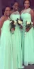 2024 Bridesmaid Dresses One Shoulder Chiffon Long Maid Of Honor Dress Cheap Custom Made Plus Size Formal Party Gowns