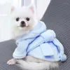 Hem Dog Pyjamas Fashion Pet Jumpsuit Winter Warm Hoodie Clothes Söt mjuk bekväm badrock för valp solida rockar casual1253q