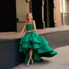 Kjolar underbar kjol asymmetrisk maxi grön lång golvlängd mode ruffle skräddarsydd kvinnor att festa