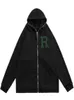 Men039s Giacche Xiaozhongchao marca Raf Simons lettera ricamo Peluche maglione con cappuccio high street per uomo e donna coppia zipp3389166