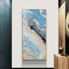 Living Mural Room Home Painting Canvas Ocean Scandinavian Abstract for Nordic Art Seascape Golden Wall Modern Picture Decorative O2824