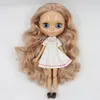 Icy DBS Blyth Doll 16 BJD Joint Body Tan Skin Glossy Face 30cm Toy Random Eyes Colors 240311