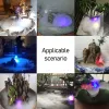 Dekorationer 12 LED ATOMIZER Färgglada lätt ultraljud Misting Maker Water Fountain Pond Landscaping Fogger Atomizer Air Firidifier Aquarium