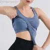 Desginer LuLulemom Bras LuLulemmon Ebb Logo Ribbed Pit Strip med bröstkudde Sportväst för kvinnors ytterkläder Hög elasticitet Herringben Back Integrated