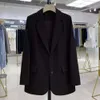 End Black High Jacket for Women, British Street Fashion, 2024 Wiosenny sezon jesienny Nowy produkt, odchudzanie i wszechstronny mały styl garnituru