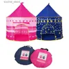 Toy Tents Infant Toddler Folding Tents Portable Castle Kids Pink Blue Play House Camping Toys Birthday Christmas Outdoor Gifts Room Decor L240313